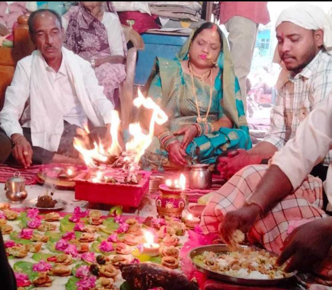 मंडाहल्दी मेहंदी के साथ हुआ देव पूजन काज पूजन