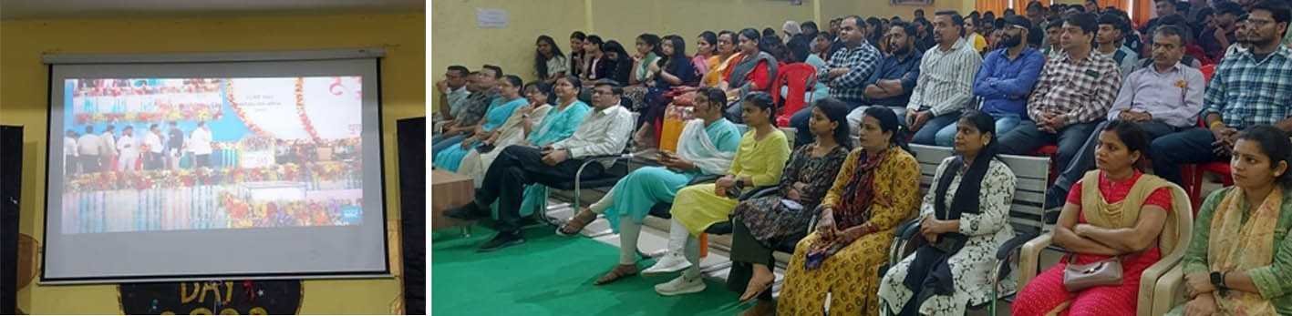 हरदा डिग्री कॉलेज में हुई यूथ महापंचायत, देखा सीएम का लाईव कार्यक्रम