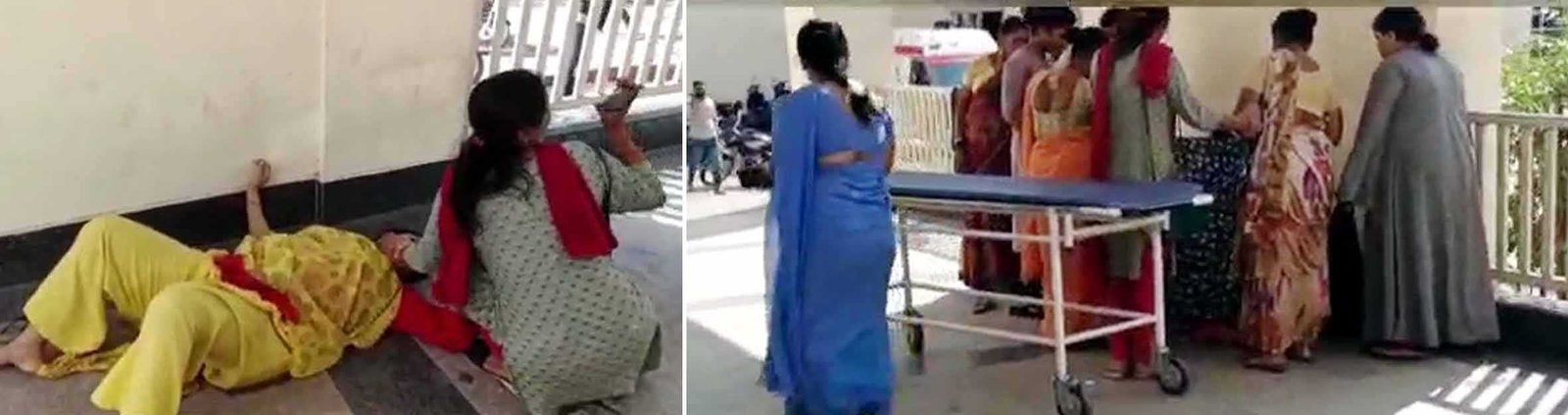 अस्पताल के गेट के पास तड़पती प्रसूता ने दिया बच्ची को जन्म