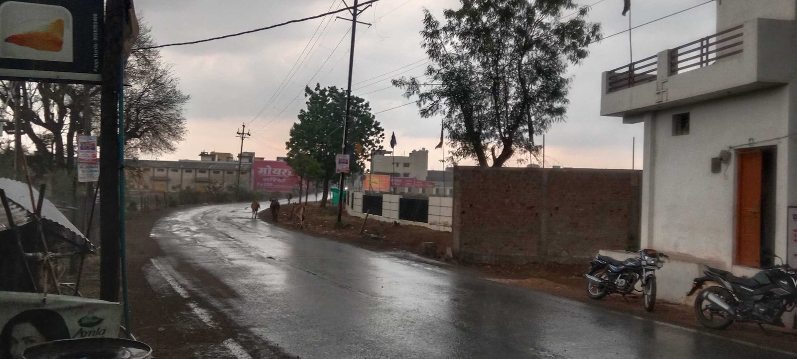 झमाझम बारिश से तरबतर हुईं सड़क