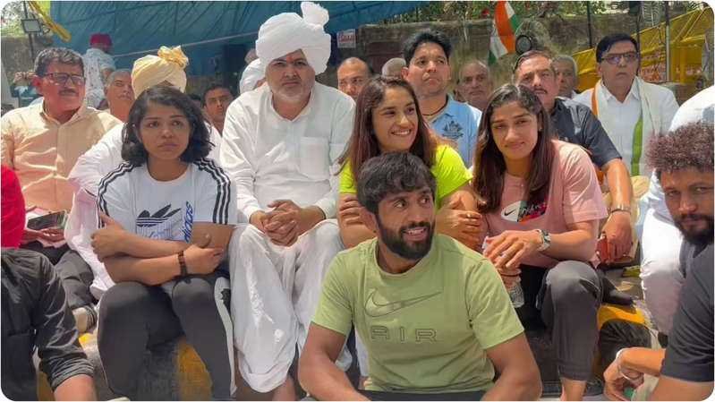 लगातार छठे दिन पहलवानों का प्रदर्शन जारी, निकहत जरीन और नीरज चोपड़ा ने किया समर्थन