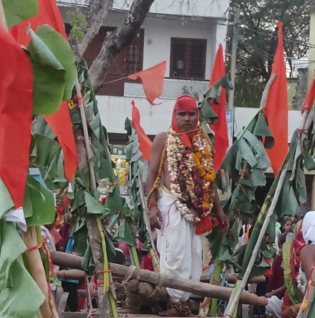शीतला माता के भक्तों ने खींचे नाडे गाड़े