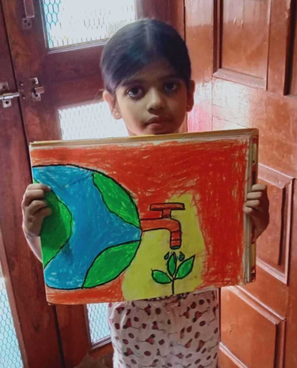 चित्रकला के जरिये जल संरक्षण का संदेश