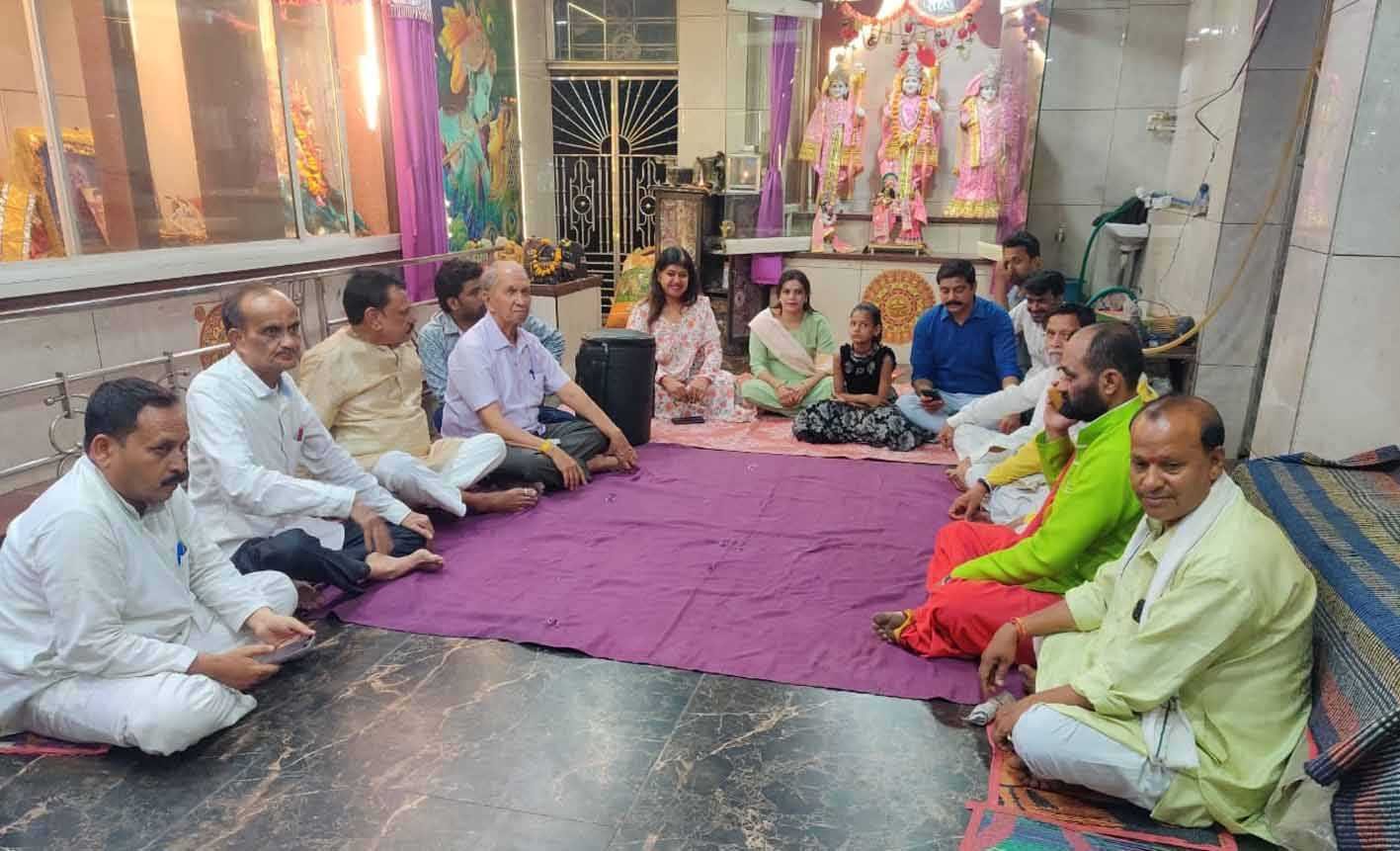 भाजपा सरकार को सदबुद्धि देने के लिए किया हनुमान चालीसा पाठ