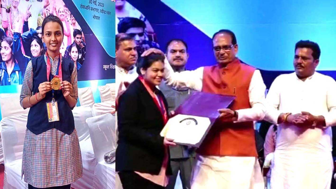 खंडवा की अनि और दीपाली का सीएम ने किया सम्मान