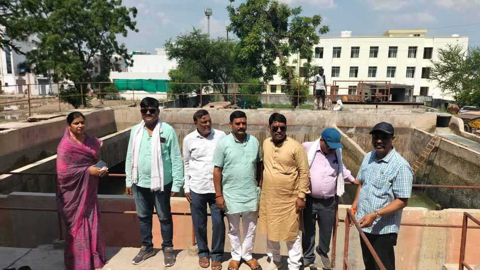 लाल चौकी स्थित फिल्टर प्लांट का महापौर ने किया अवलोकन