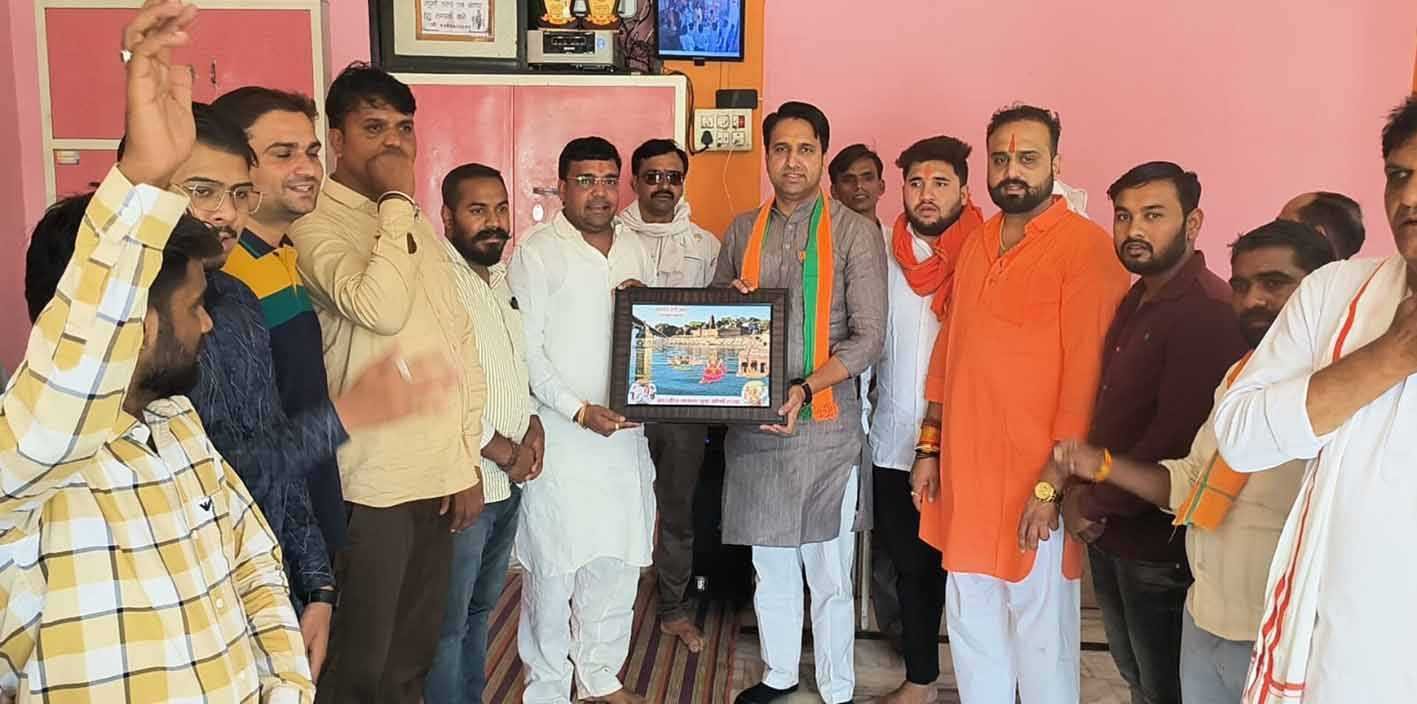 युवा मोर्चा के राष्ट्रीय महामंत्री चहल का हुआ स्वागत