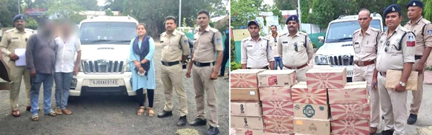 अवैध शराब परिवहन करते दो आरोपी गिरफ्तार