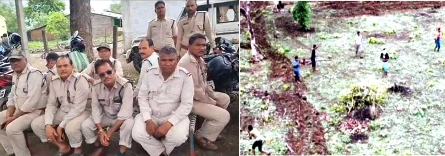 वन अमले पर हमला, जवाब में हवाई फायरिंग