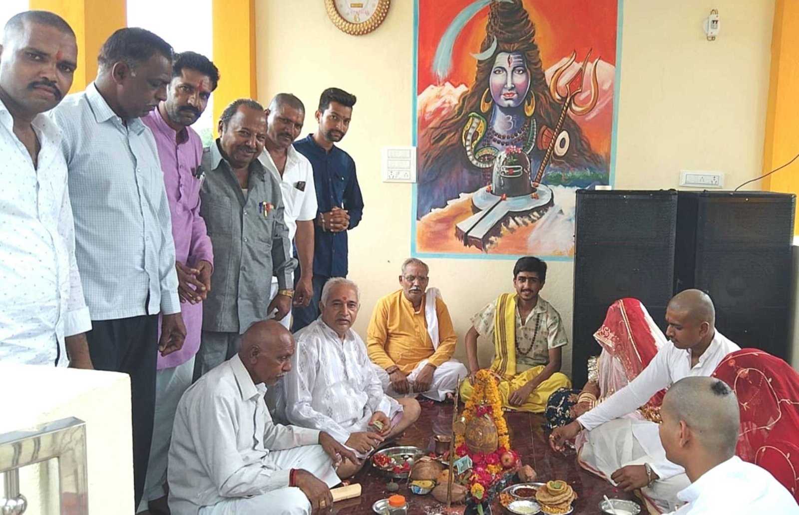 नवनिर्मित मंदिर चंदाना में नर्मदेश्वर महादेव की प्राण प्रतिष्ठा कर स्थापना की