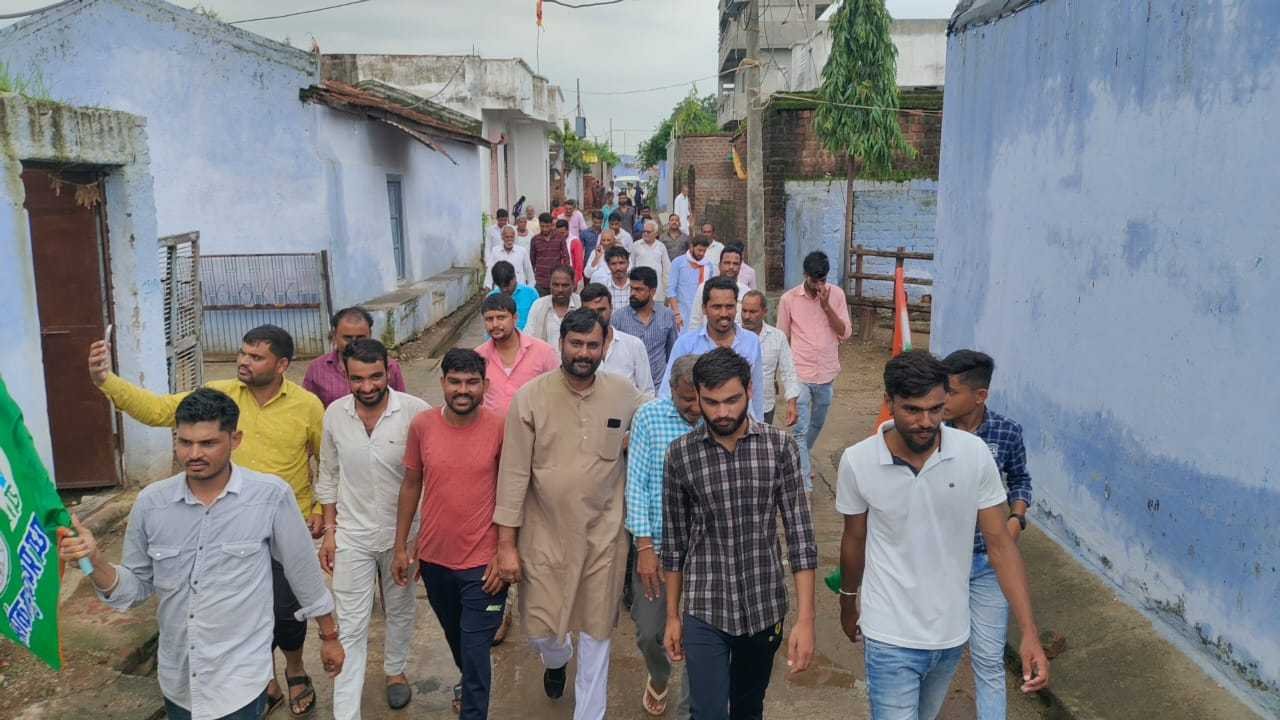 नर्मदा सिंचाई जल की मांग को लेकर किसान जागृति पदयात्रा का दूसरा दिन
