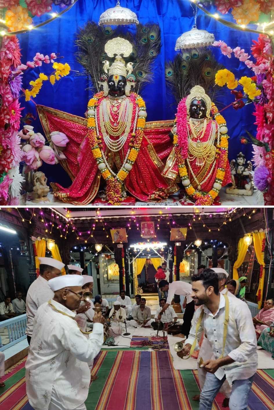 विट्ठल मंदिर में नाम सप्ताह उत्सव पर भजनों में डूबे भक्त
