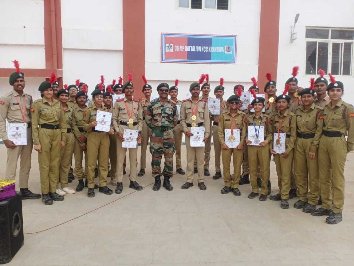 महाविद्यालय के एनसीसी कैडेडस ने किया उत्कृष्ट प्रदर्शन