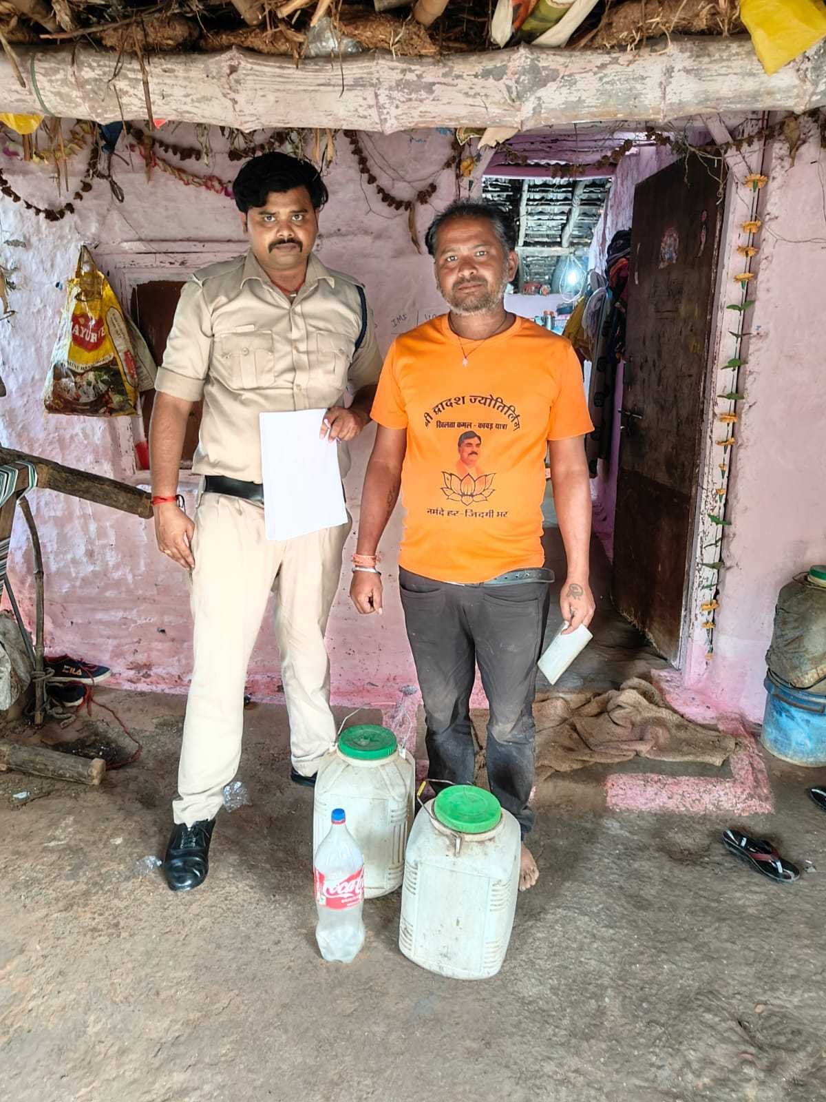 अवैध शराब के विरूद्ध की कार्यवाही