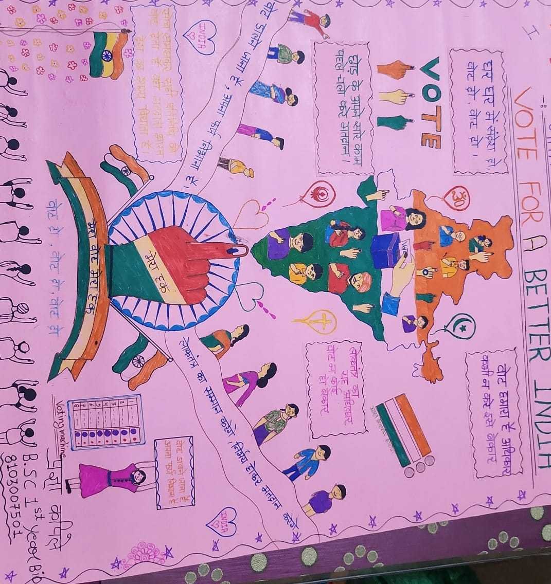 मतदान के प्रति जागरूक करने के लिए आयोजित हुई विभिन्न प्रतियोगिताएं