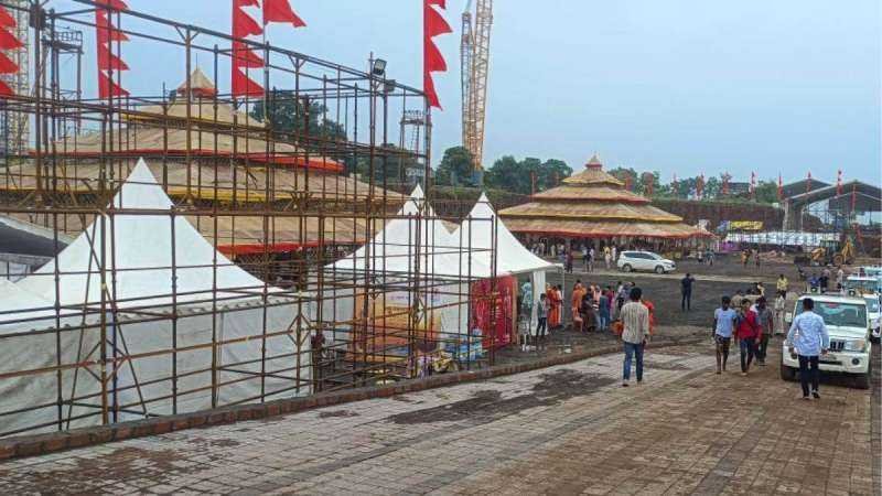 ओंकार पर्वत पर शुरू हुआ 21 कुंडीय हवन- पूजन, सीएम शिवराज होंगे शामिल