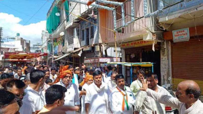 कांग्रेस ने निकाली सात स्थानों से जन आक्रोश यात्रा