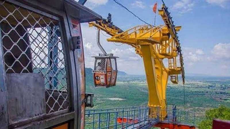 मैहर में लगाया गया रोपवे किया जा रहा है बंद