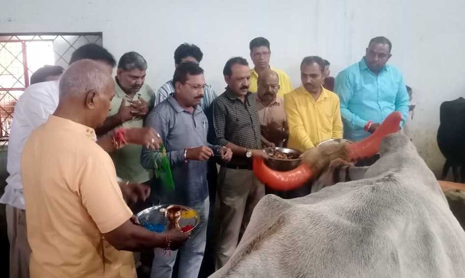 गौ पूजन कर मनाया गौ रक्षा बंधन