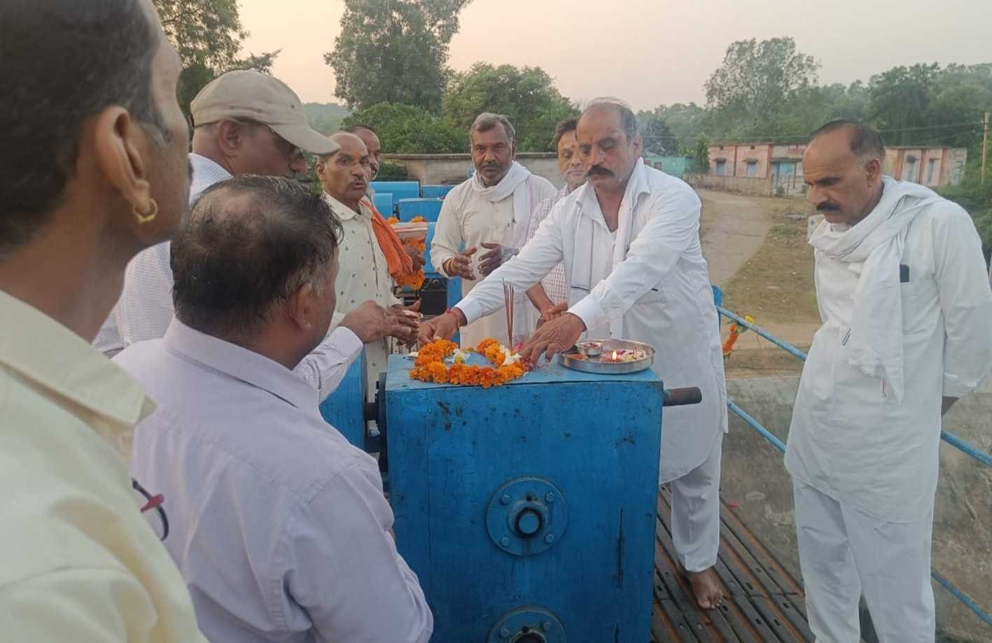 सिंचाईं का आगाज ….  तवा डेम से नहर में छोड़ा 738 क्यूसेक पानी    