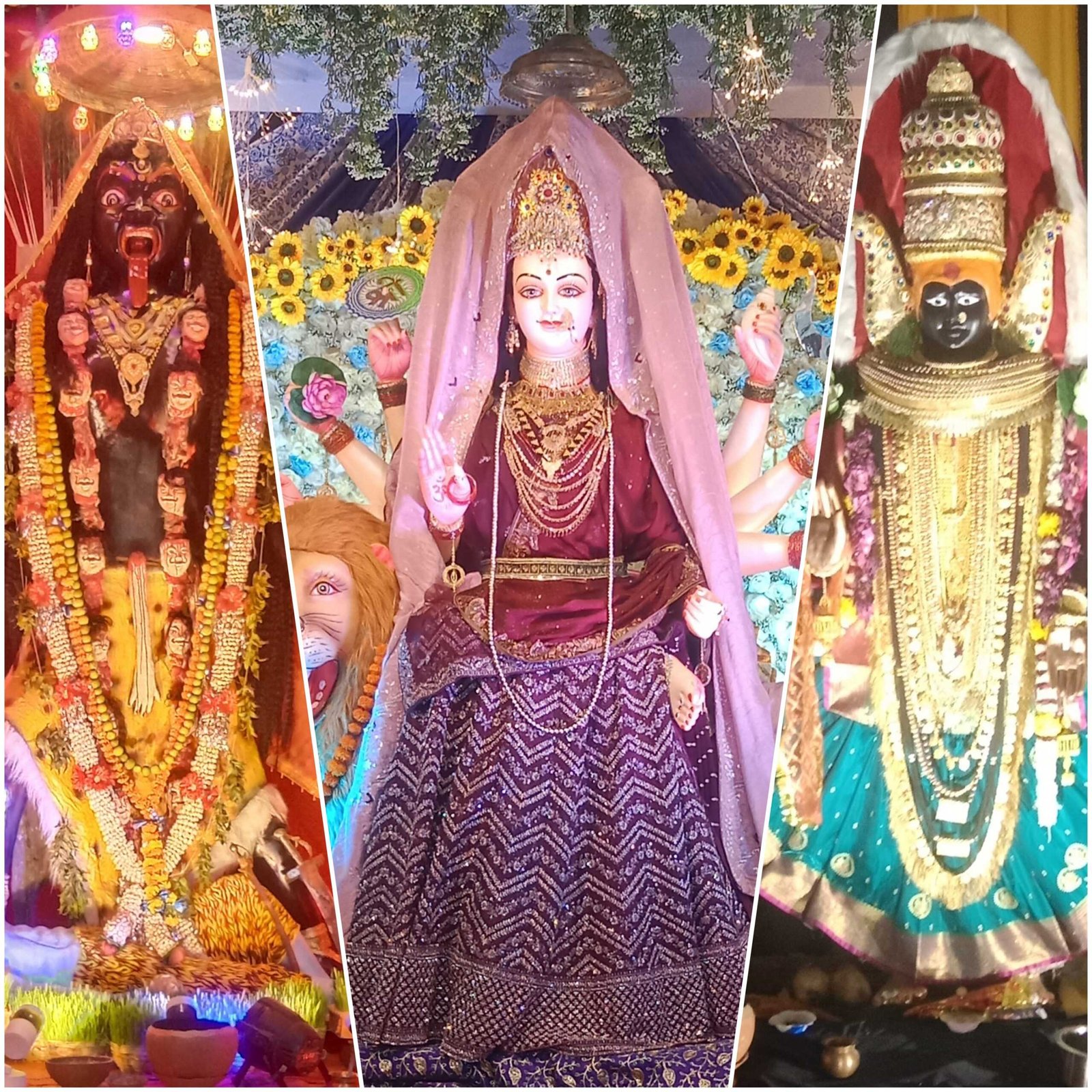 देवी पांडालों में श्रद्धा की झलक….