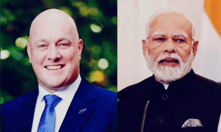 न्यूजीलैंड के नवनिर्वाचित प्रधानमंत्री क्रिस्टोफर लक्सन को प्रधानमंत्री मोदी ने दी बधाई