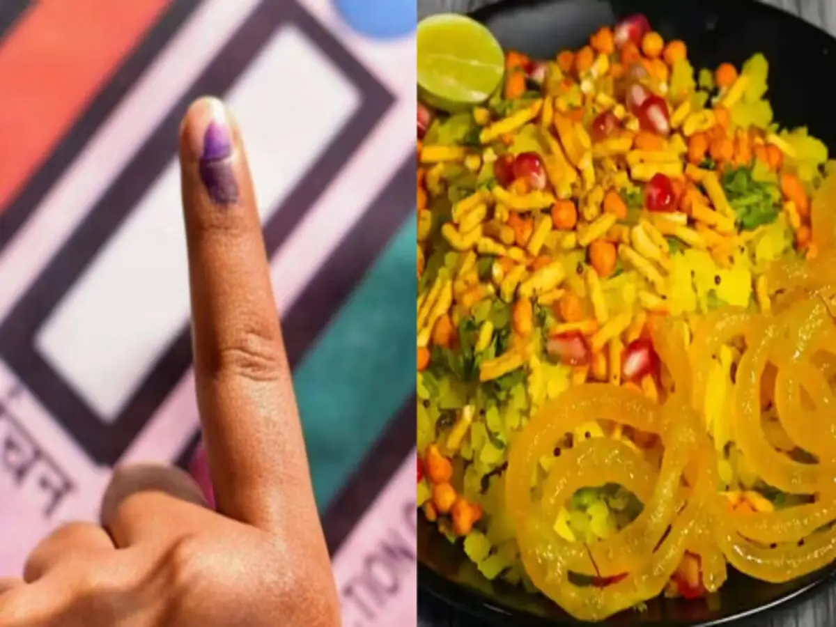 मतदान के बाद इंदौरियों ने सूते 5 क्विंटल पोहे, अमिट स्याही का निशान दिखाकर मुफ्त में लिया आनंद