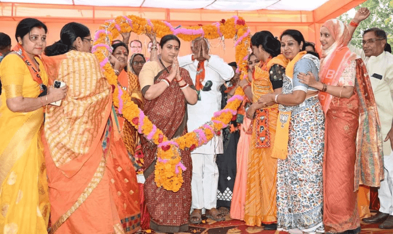 मध्यप्रदेश में कांग्रेस सरकार आई तो लाड़ली बहना के पैसे बंद कर देगी – स्मृति ईरानी