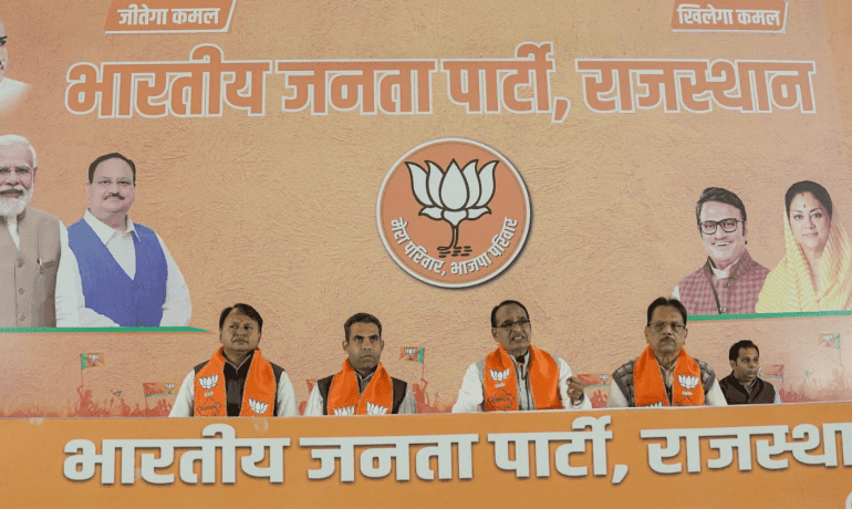 एमपी में फिर बन रही है भाजपा सरकार, यहां भी भाजपा को जिताकर, राजस्थान का गौरव बढ़ाएं – शिवराज सिंह चौहान