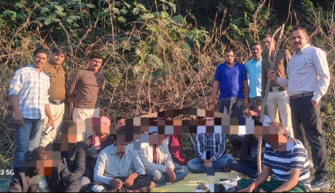 हरदा के जुआरियों को शिवपुर पुलिस ने पकड़ा