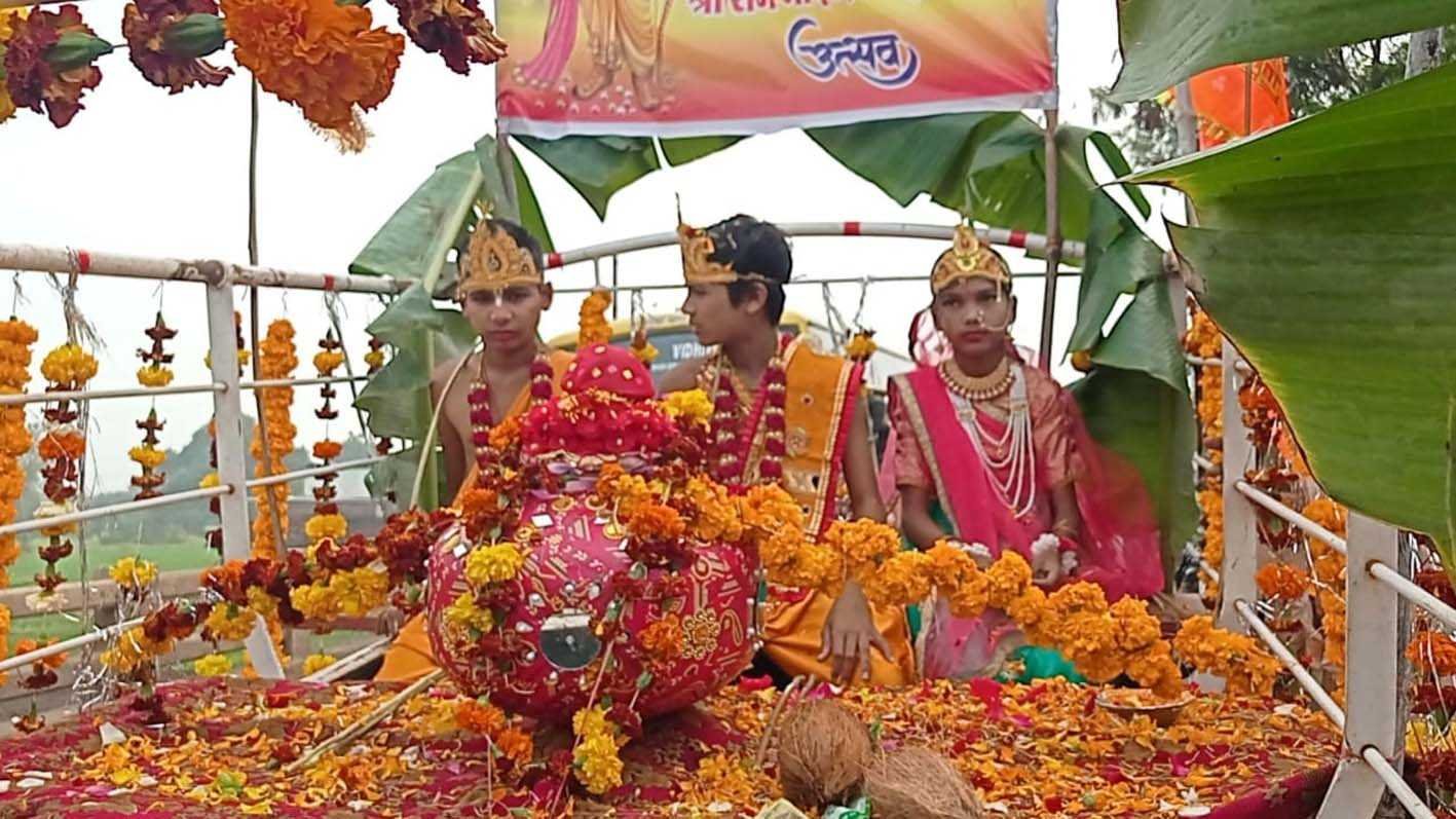 आस्था एवं उत्साह का समागम…  श्रीराम के जयकारों से राममय हुआ गांव