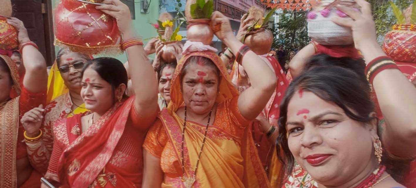 राममय हुआ नगर, निकाली कलश यात्रा
