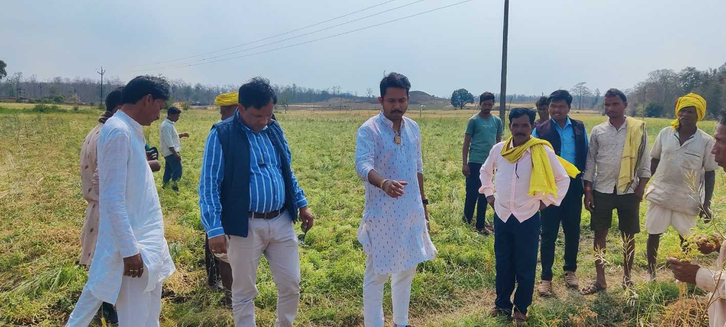 विधायक ने फसल नुकसानी का किया निरीक्षण