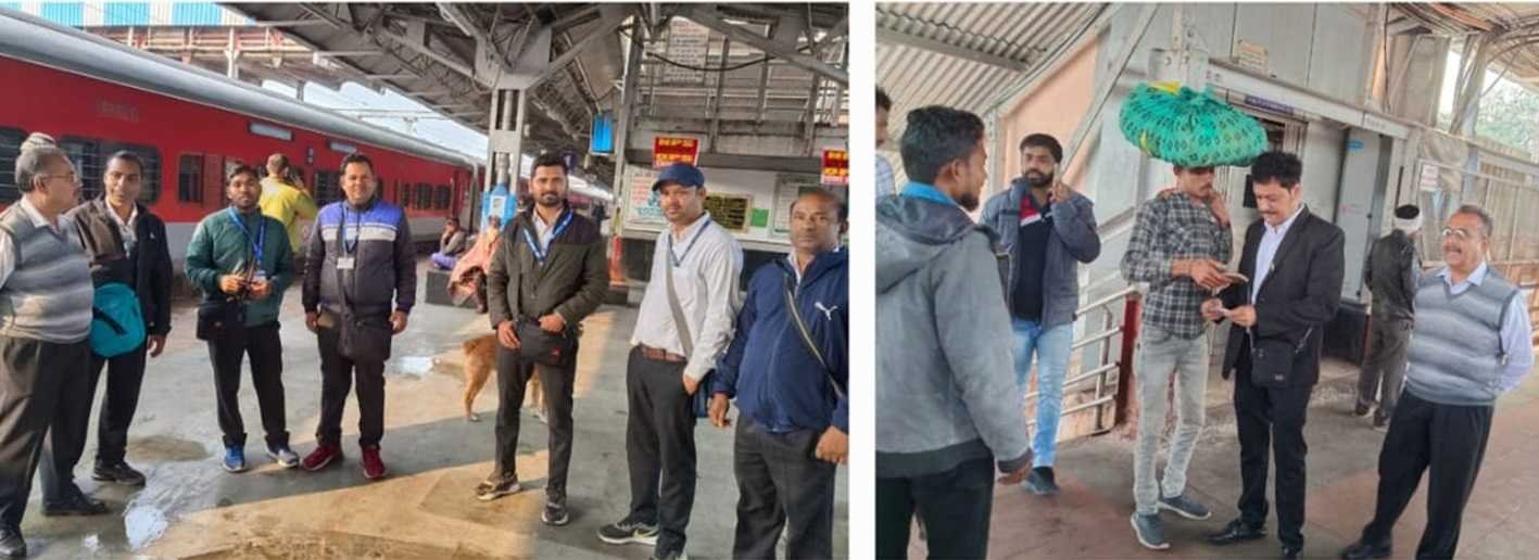 रेलवे स्टेशन पर चलाया किला बंदी टिकट चेकिंग अभियान