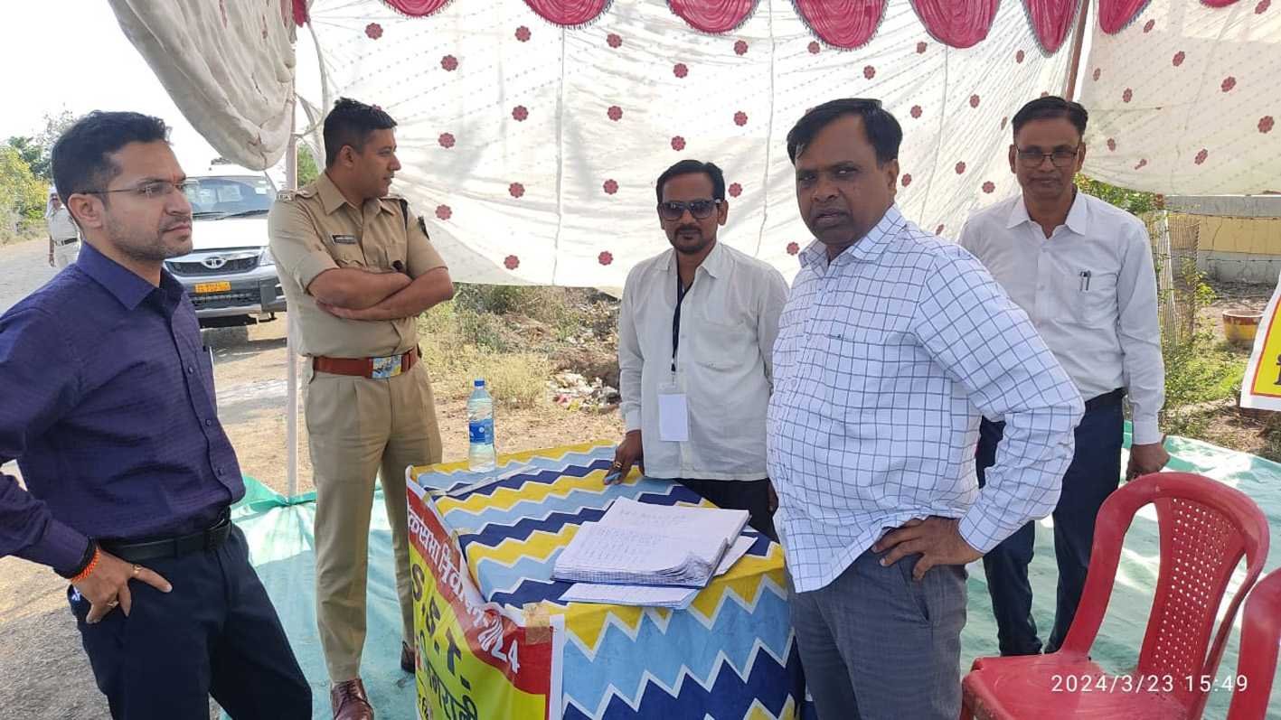 पोखरनी चेक पोस्ट का किया निरीक्षण  