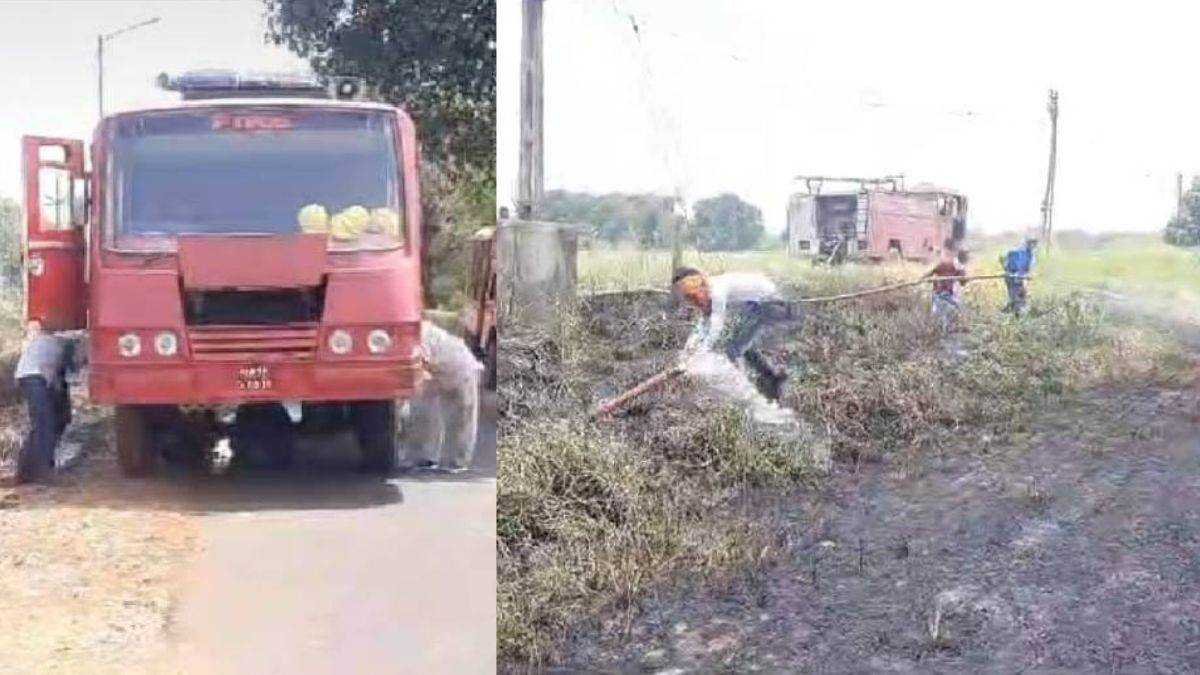 जबलपुर में ईवीएम स्ट्रांग रूम के 100 मीटर दूर खेतों में लगी आग, मचा हड़कंप
