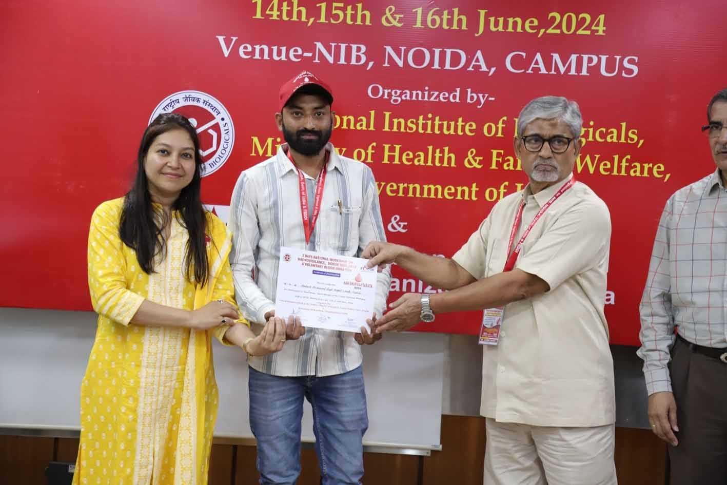 नोएडा में हुई राष्ट्रीय कार्यशाला, जय महाराणा रक्तदान समूह की टीम ने की सहभागिता