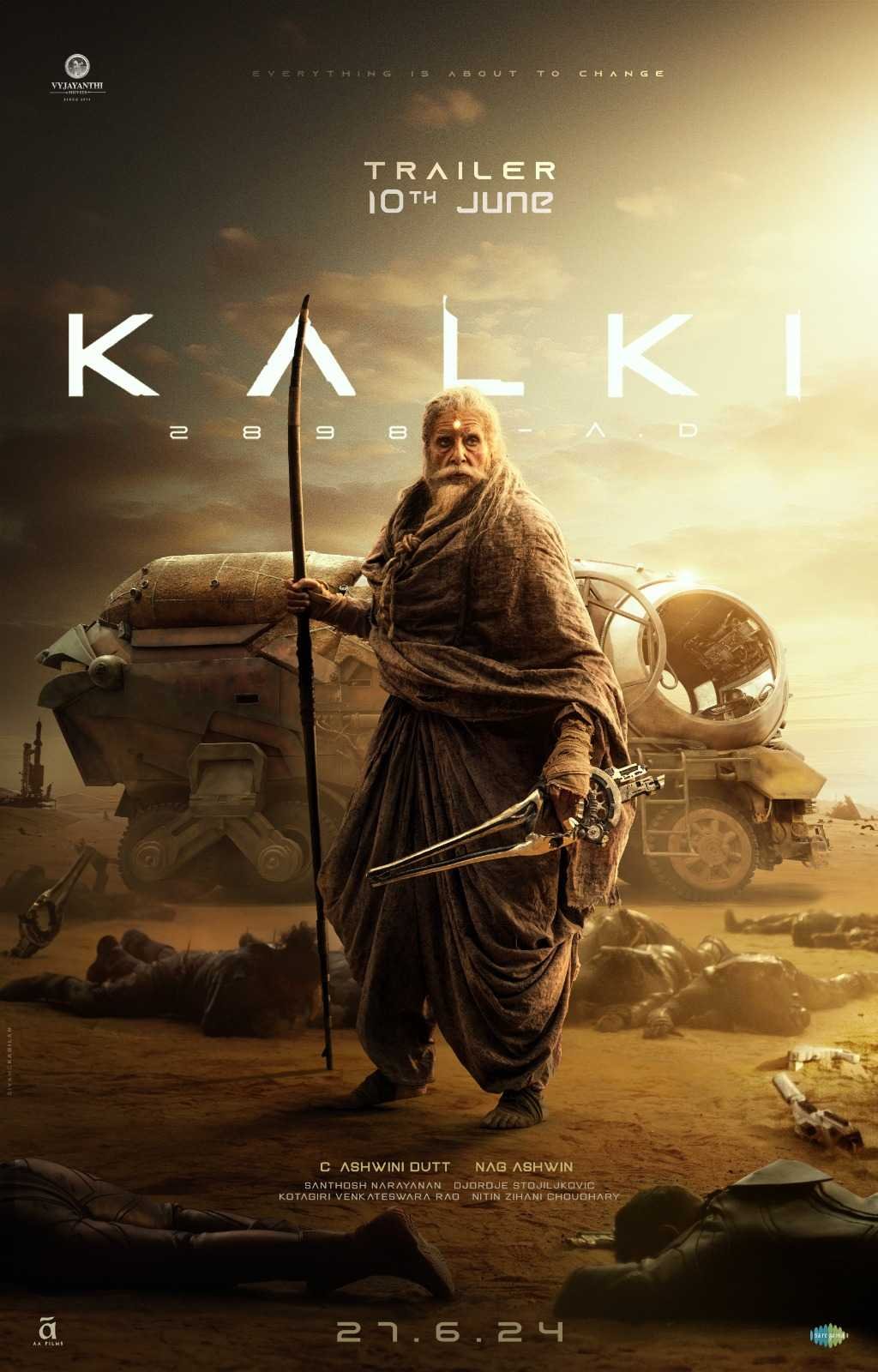 ‘कल्कि 2898 एडी’ के निर्माताओं ने भव्य ट्रेलर रिलीज़ से पहले मेगास्टार अमिताभ बच्चन का अश्वत्थामा के रूप में एक नया पोस्टर जारी किया