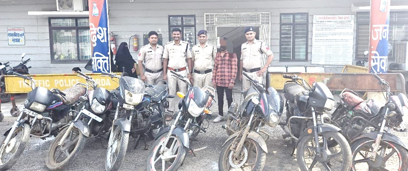 मोटर साइकिल चोर गिरफ्तार