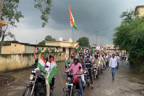 हर घर तिरंगा अभियान” के तहत थांदला में तिरंगा वाहन रैली” निकली गई