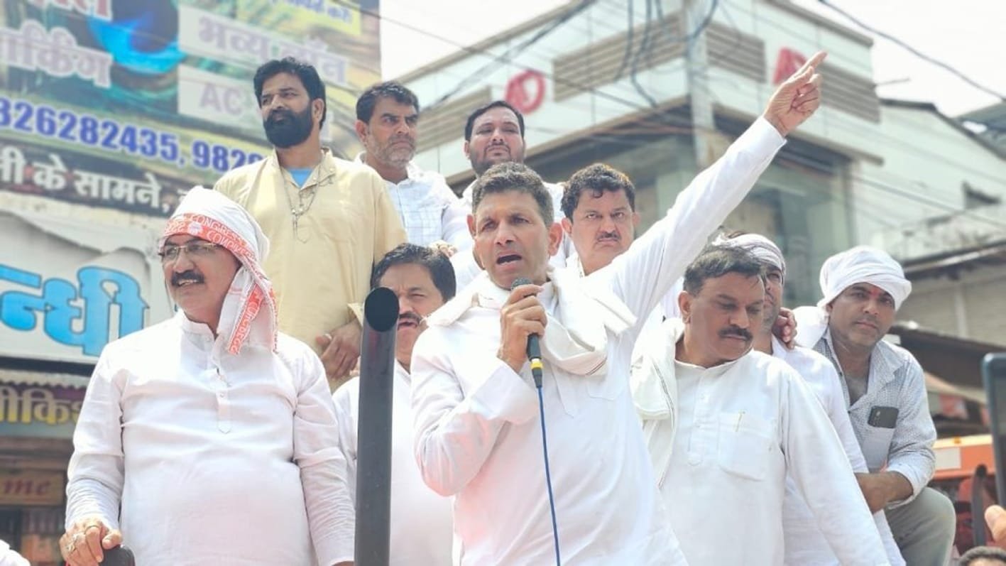 कांग्रेस ने निकाली किसान न्याय यात्रा