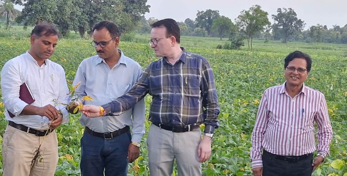 जिले में सोयाबीन की नवीन किस्‍मों का किया प्रयोग, दल ने खेतों में जाकर नवीन किस्‍म