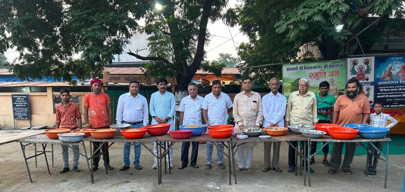 वाल्मिक जयंती पर गायों को खिलाया पौष्टिक आहार