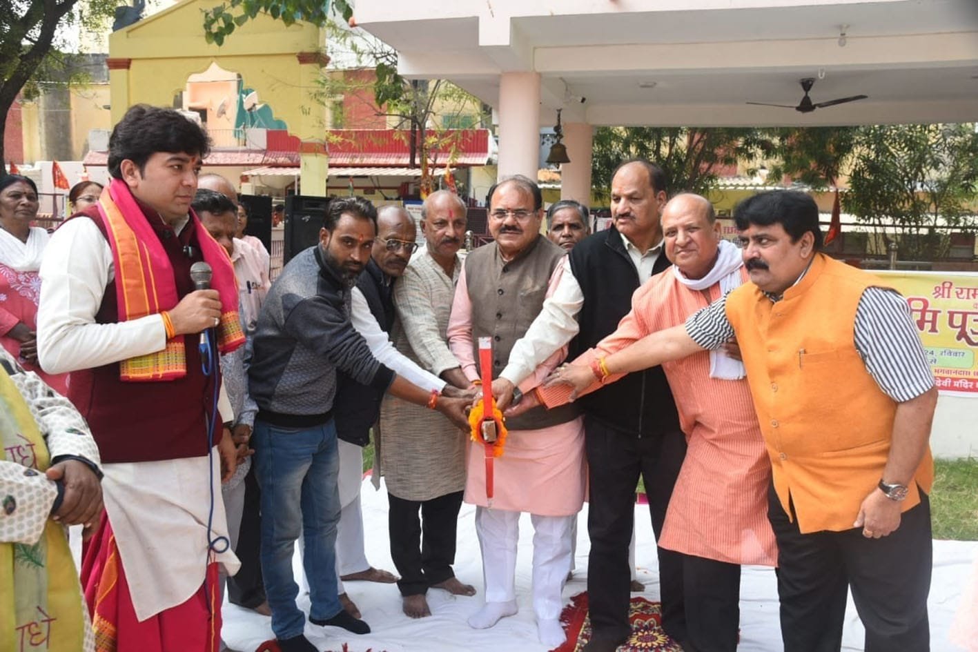 श्रीराम कथा महोत्सव के लिए विधायक सबनानी ने किया भूमिपूजन