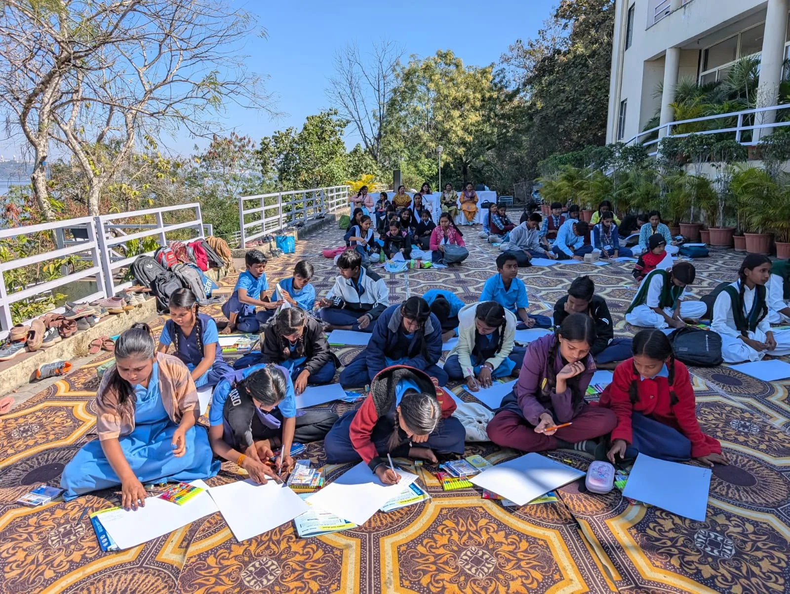 विश्व वेटलैण्ड दिवस पर हुई चित्रकला प्रतियोगिता