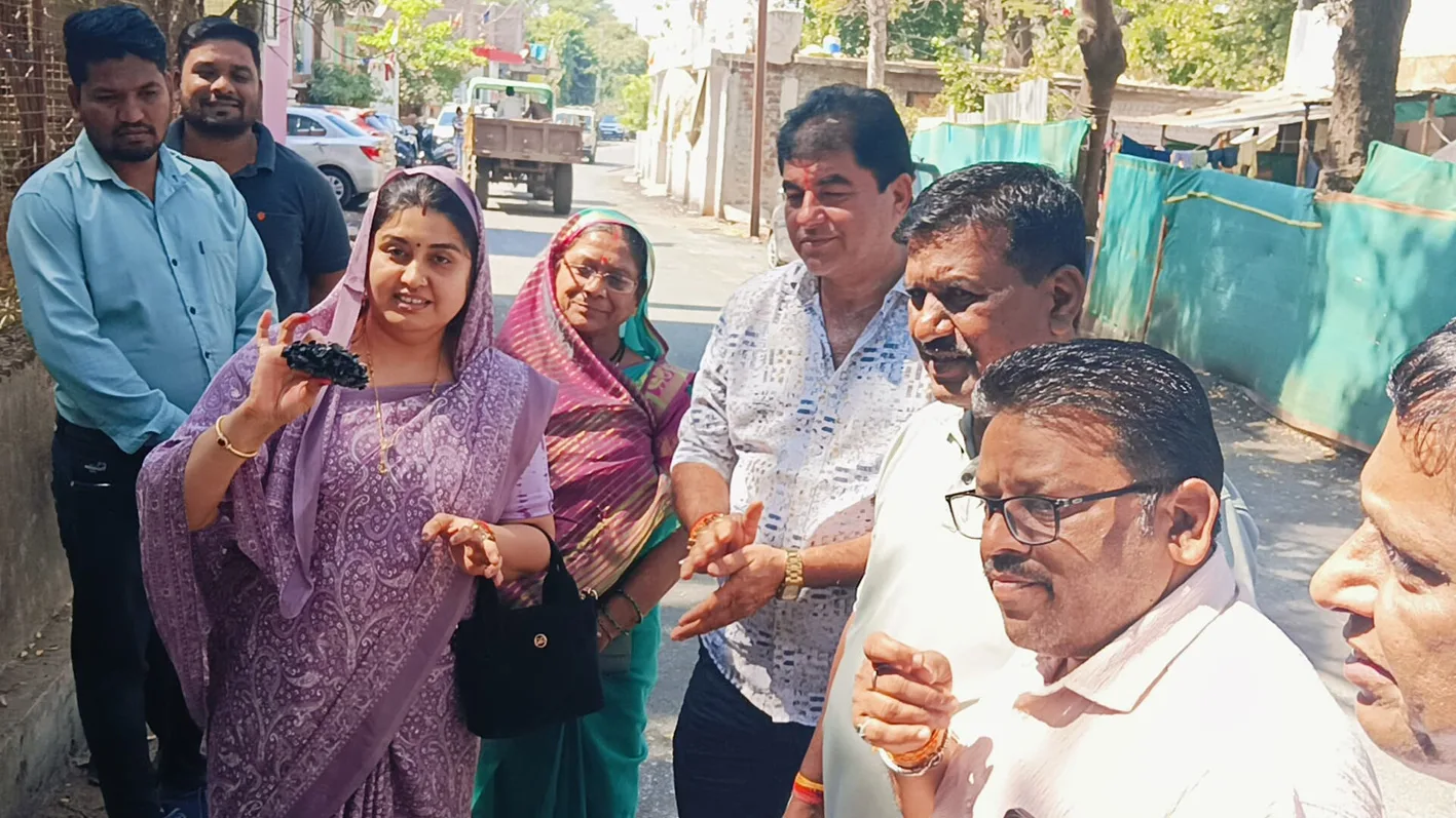 नपाध्यक्ष भारती कमेडिया ने किया सड़कों का निरीक्षण