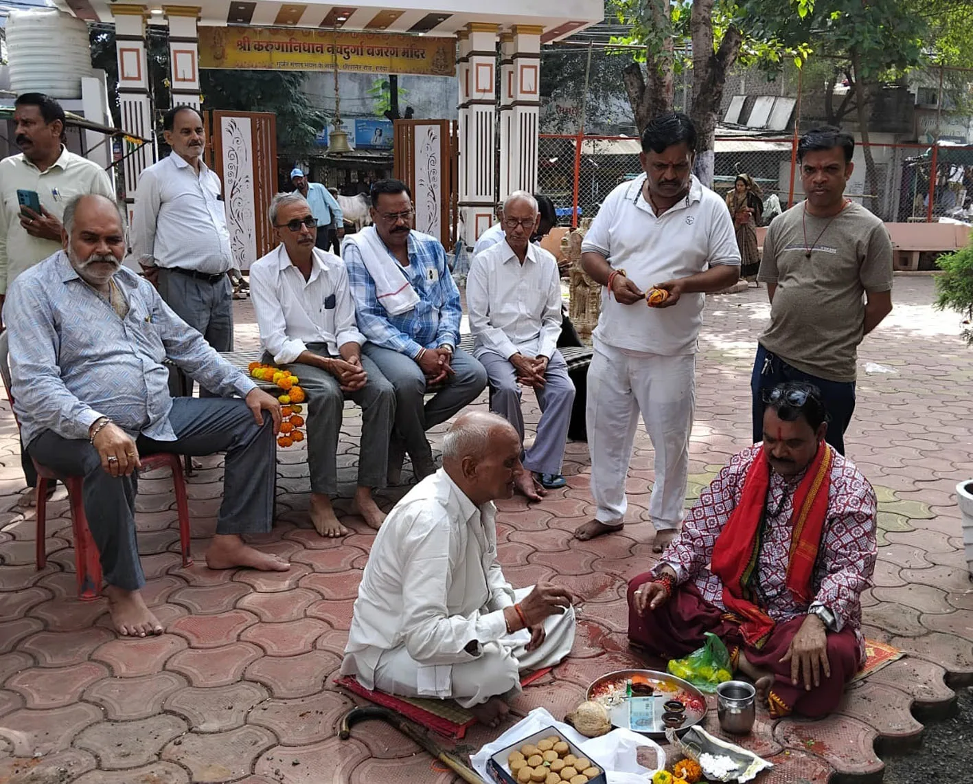 राधाकृष्ण मंदिर निर्माण हेतु हुआ भूमिपूजन
