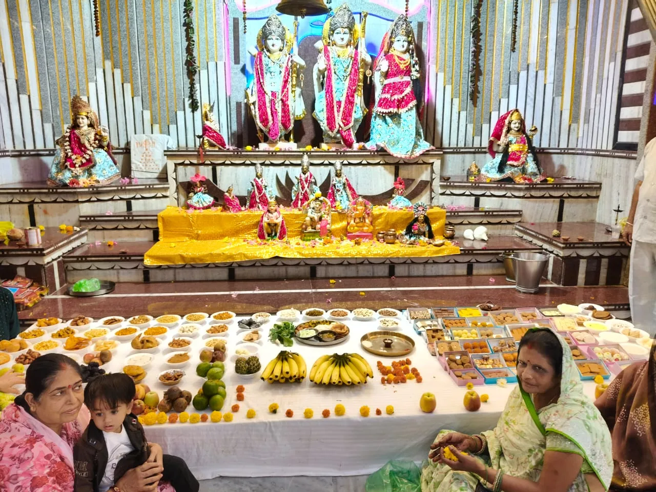 अन्नकूट उत्सव धूमधाम से मनाया, लगाए 56 भोग