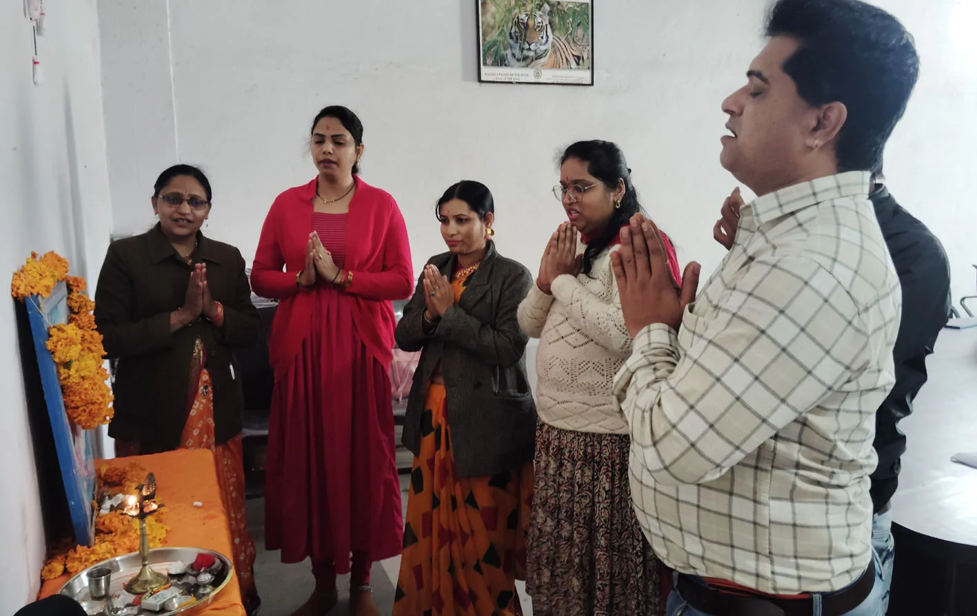 हरदा आदर्श महाविद्यालय में श्रद्धा व उल्लास के साथ मनाया बसंत पंचमी उत्सव