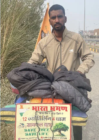 हरदा के धीरज चंदेवा साइकिल से भारत भ्रमण पर निकले